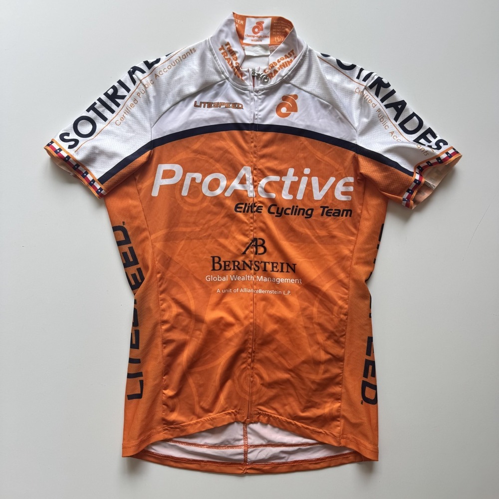 CHAMP-SYS Womens Medium Cycling Team Jersey Orange Texas